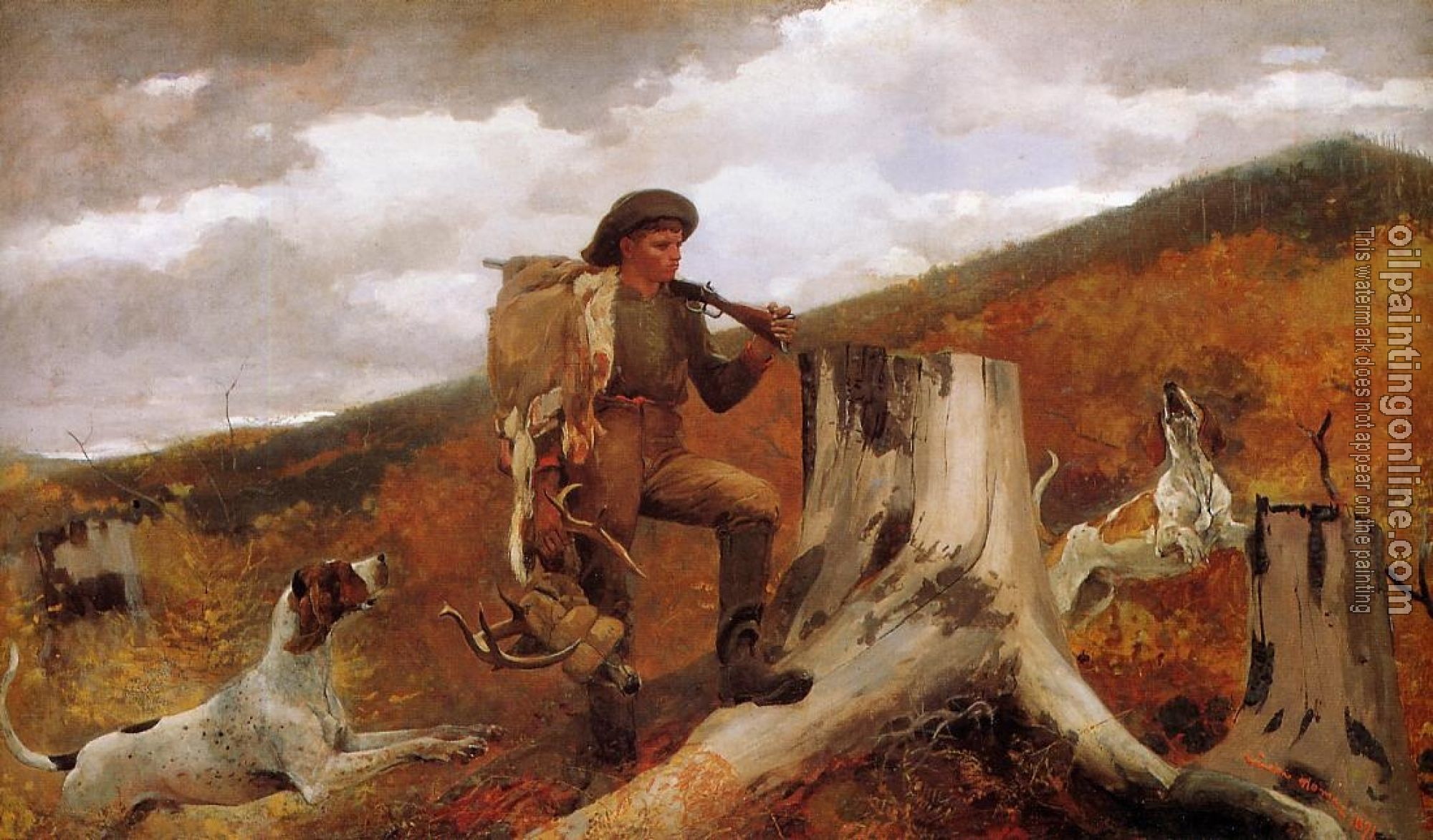 Homer, Winslow - Huntsman and Dogs